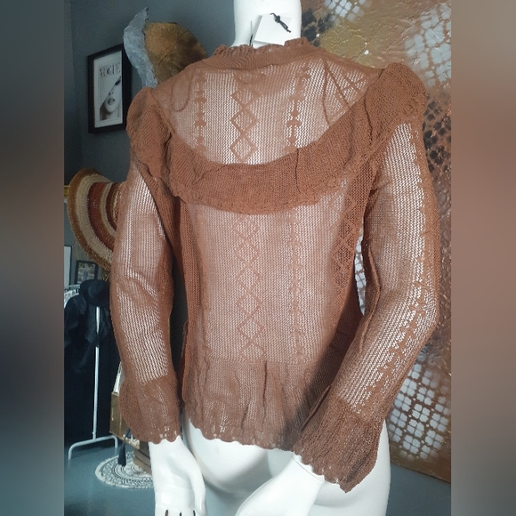 Nwt Zara Lace Ruffled Cardigan - Picture 4 of 14